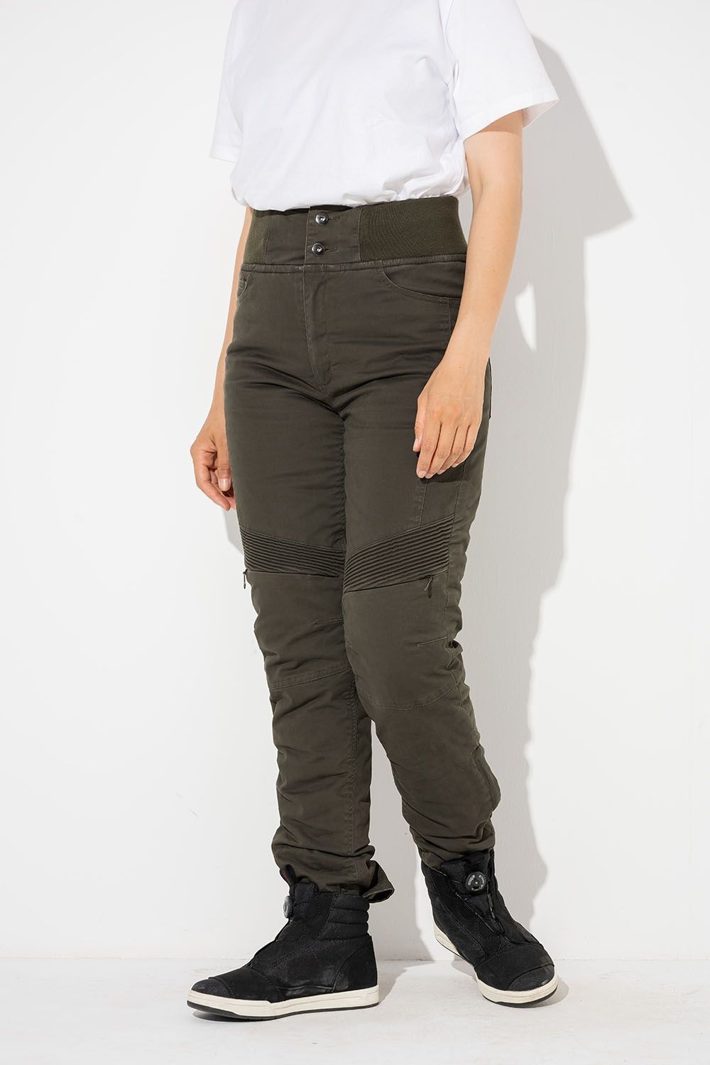 ロッソスタイルラボ ROP-66 ブルーデニム レディース M L サイズ リブウォームストレッチパンツ 秋冬用 FFCRYSTALESIA_COM