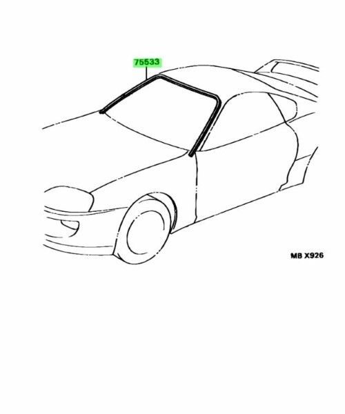 トヨタ 純正 スープラ 80 ウインドシールド アウトサイド