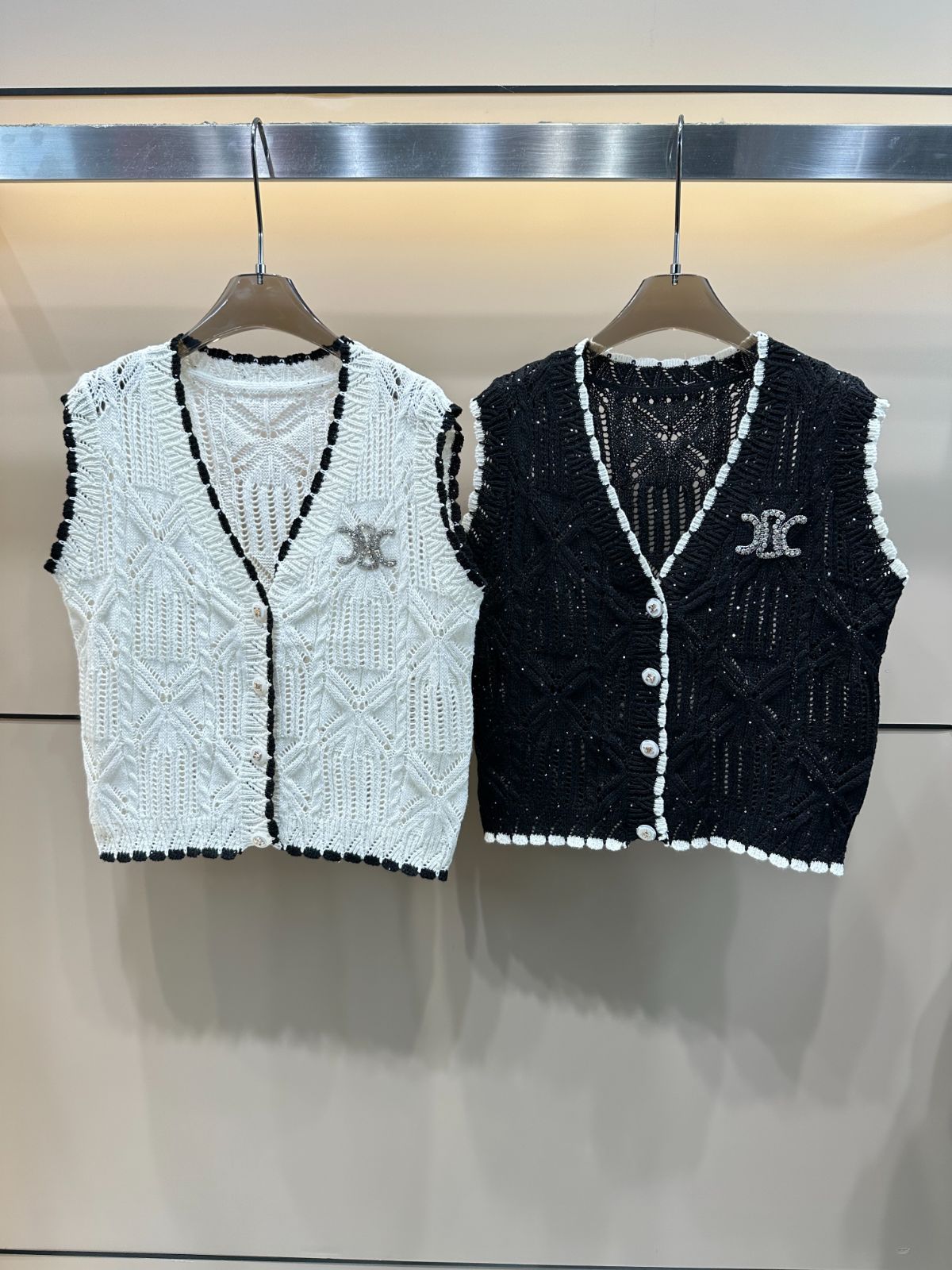 今日特価】Celine 25 夏季 工芸デザイン ニットベスト-1 - メルカリ