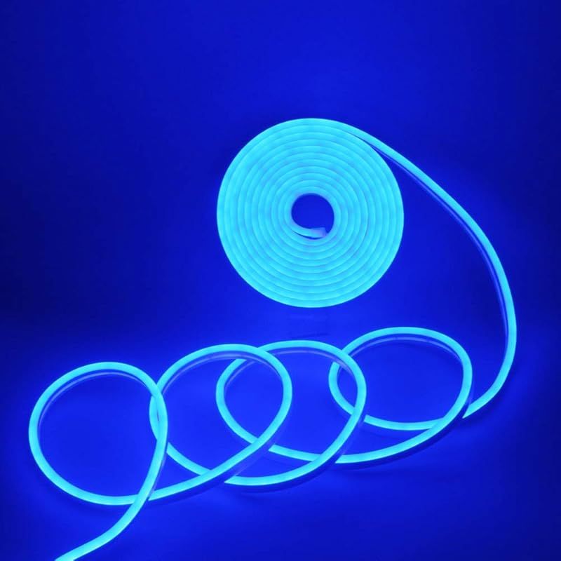 YongMing LED ネオンライト ブルー 2835 600連 5m 防水 屋内外照明 装飾用 12V 防水 切断可能 1個 0