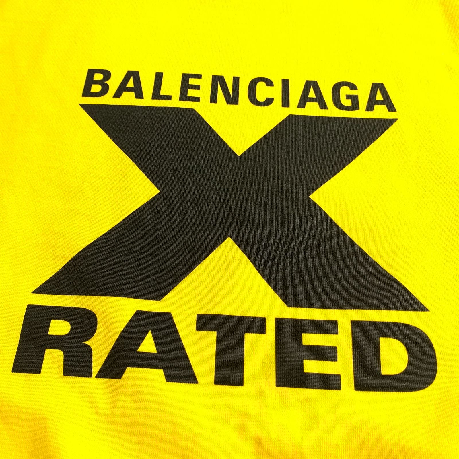 f001 G 極美品 BALENCIAGA バレンシアガ 620969 X-RATED 半袖 クルー 