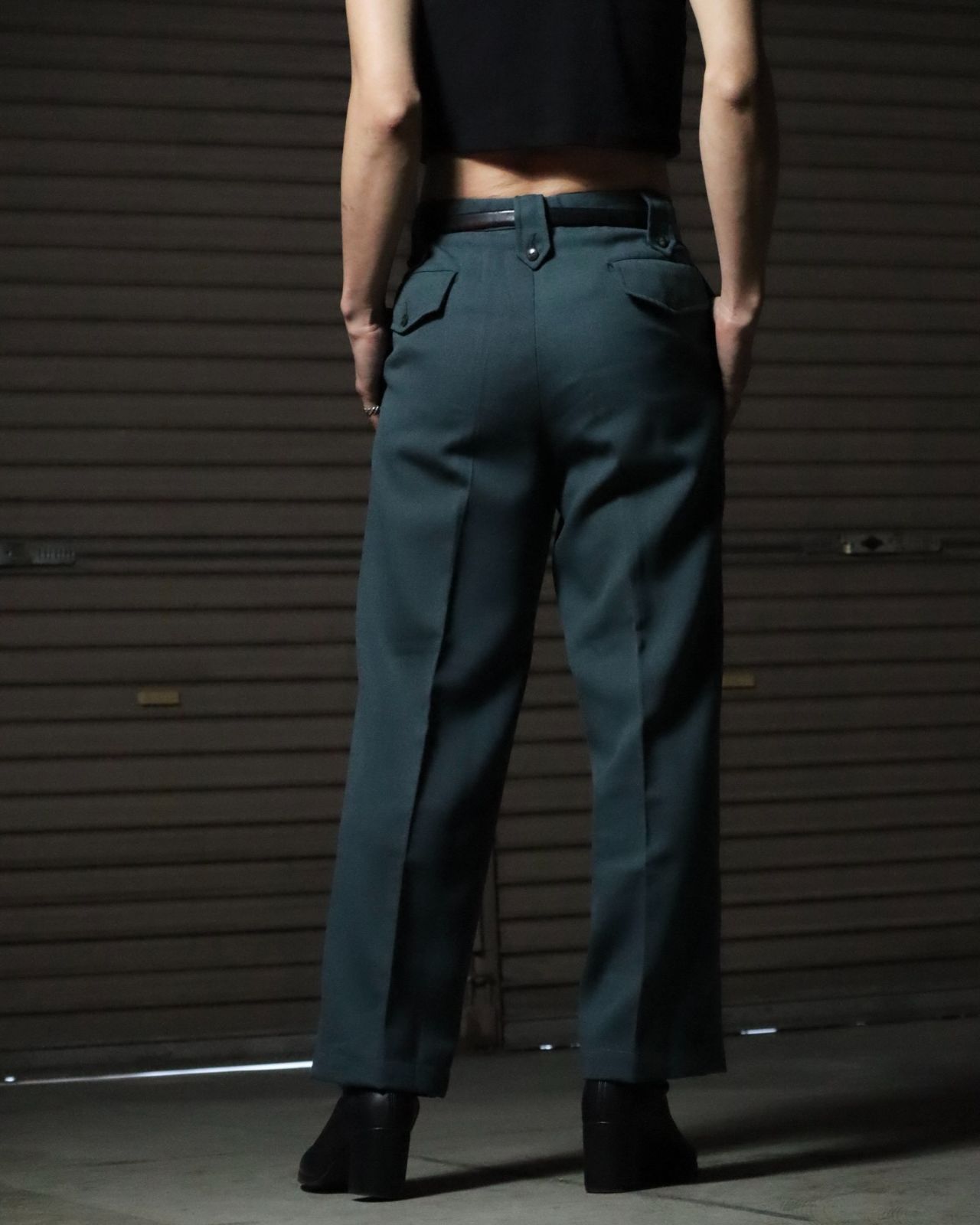 80s brooksbrothers ウールフランネル スラックス グレー