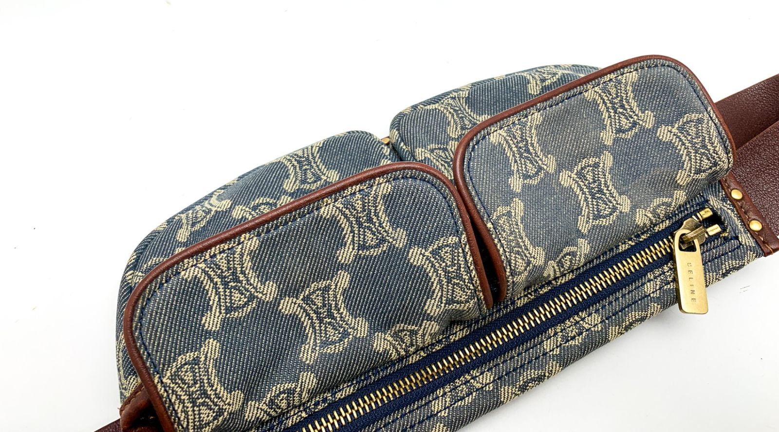 CELINE セリーヌ パリマカダム デニム ウエストポーチ ボディバック