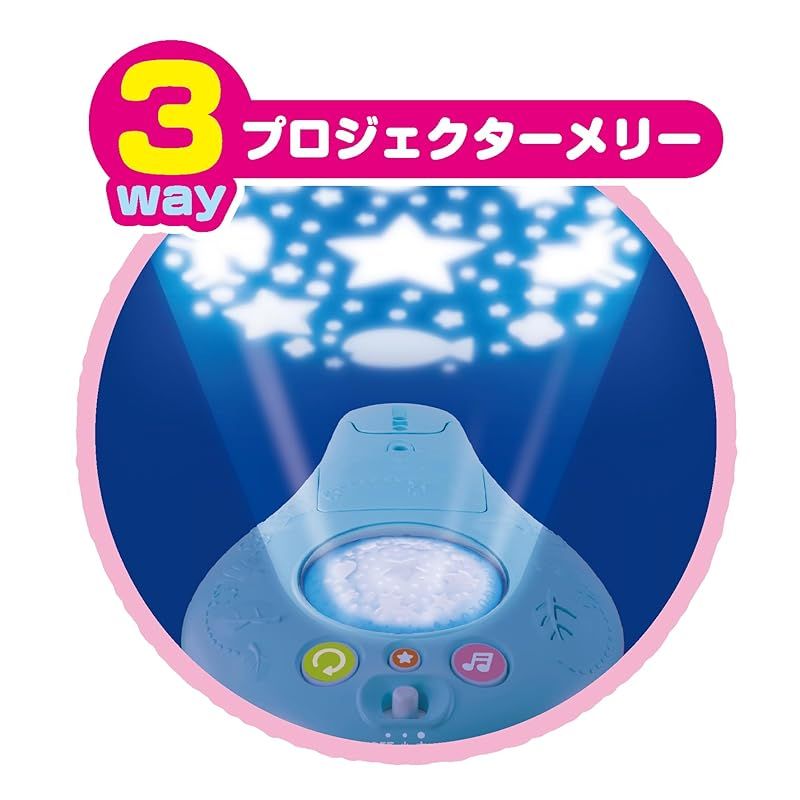 笑う! ねんねも♪しましまぐるぐる4wayプロジェクター-メリー
