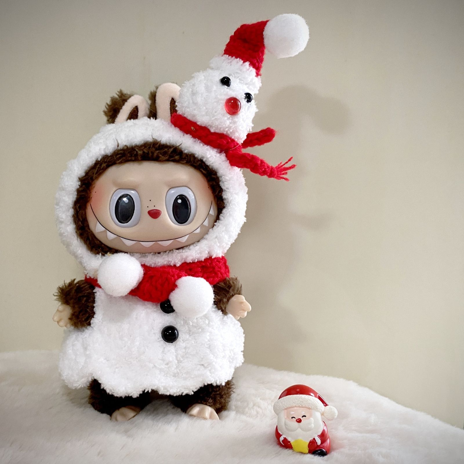 labubu ぬいぐるみ 服 着せ替え LABUBU ラブブ 大頭雪だるま