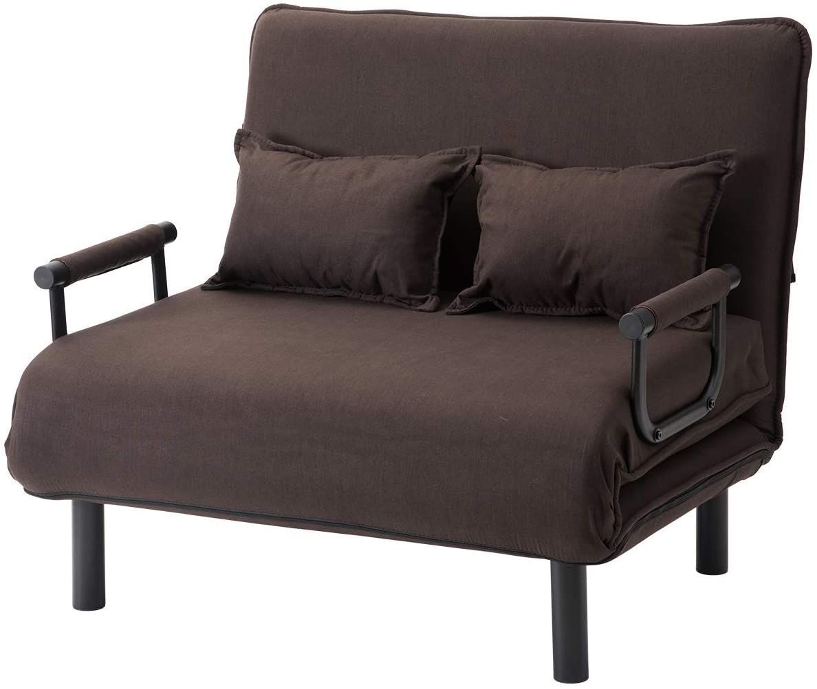 14 割 ソファベッド 折りたたみ 3WAY ファブリック生地 カウチソファー 幅60 肘付き 一人掛け 二人掛け カウチ リクライニング 一人暮らし 組立品