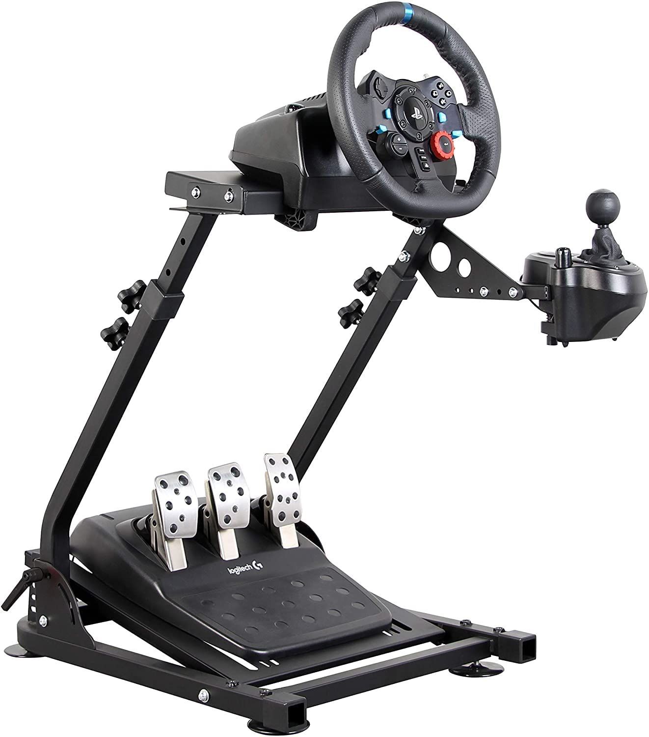 Dshot updated Racing Wheel Stand 拡張版 レーシングホイールスタンド ギアシフター用マウント セット ロジクール G25 G27 G29 G920 T300RS T3PA TGT T500 対応
