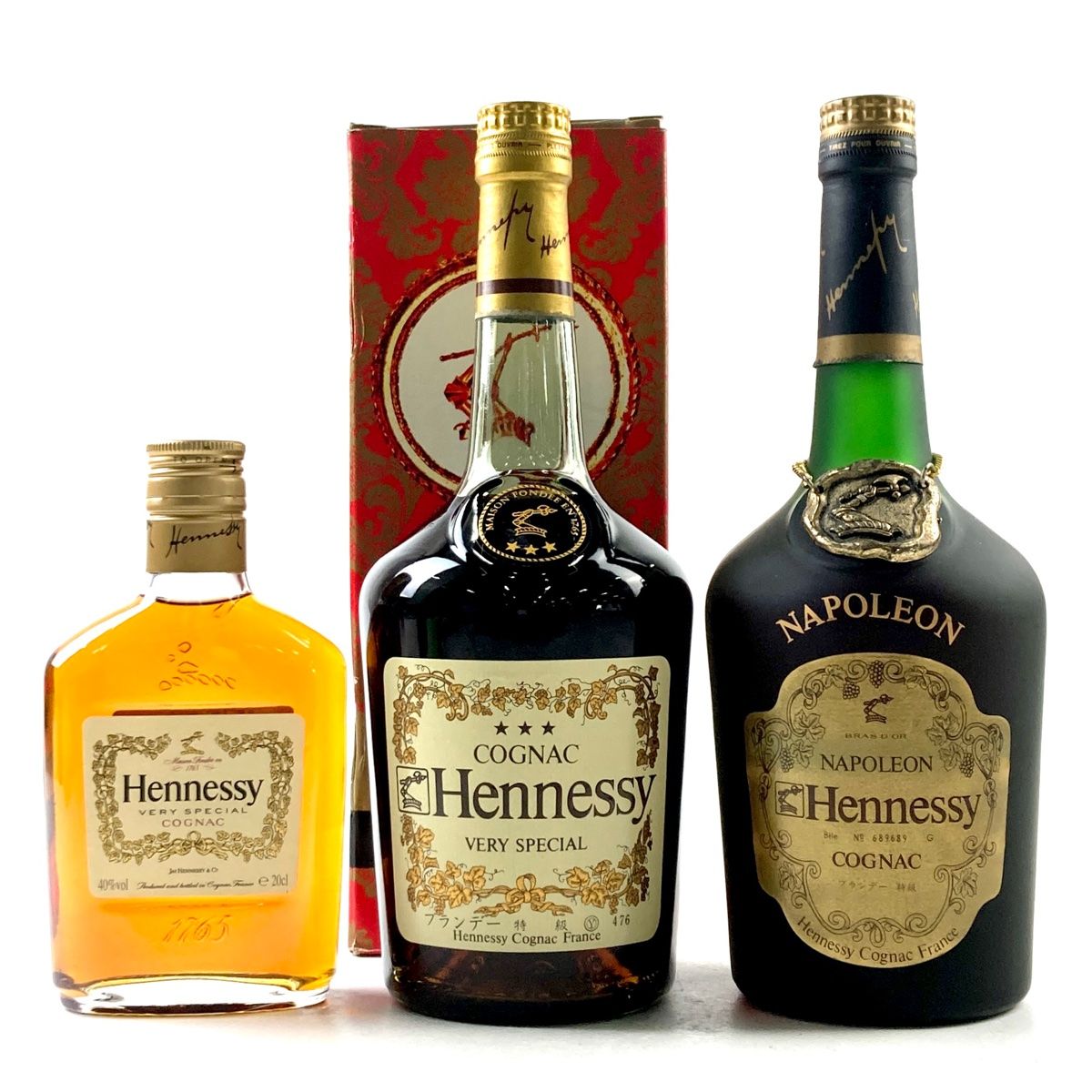 3本 ヘネシー Hennessy ベリー スペシャル スリースター ベリースペシャル ナポレオン ブラスドール 金ラベル コニャック 700ml  ブランデー セット 【古酒】 - メルカリ