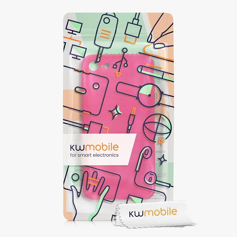 kwmobile スマホケース Apple iPhone SE3 / iPhone SE2 / iPhone SE (2022) / iPhone SE (2020) / iPhone 8 / iPhone 7対応 ケース - 耐衝撃 滑り止め ソフト TPU