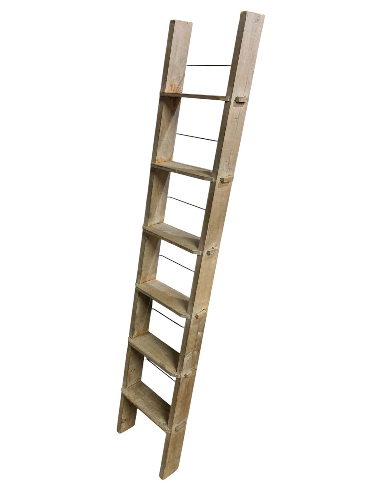 美品 ブックシェルフ アンティークシダー ラダー 高さ約168cm 幅約33cm 美品 ブックシェルフ アンティークシダー ラダー 高さ約168cm 幅約33cm