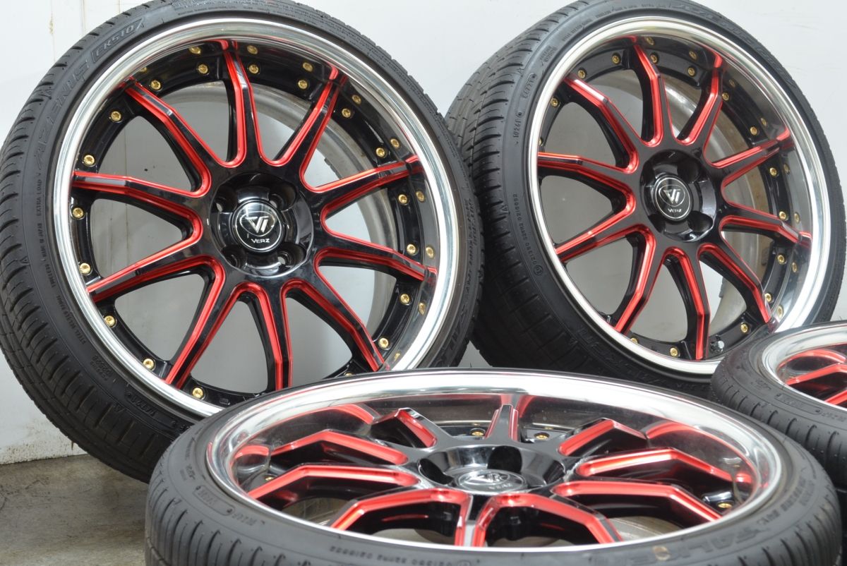 2ピース カスタム用に KUHL VERZ KCV-05 18in 8J 38 PCD100 ファルケン アゼニス FK510 215 35R18 ロードスター スイフト ヤリス 4穴