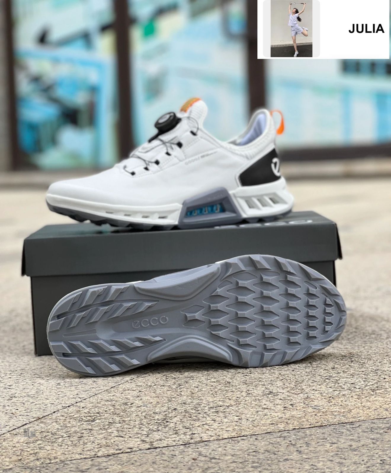 【初回限定】 新品未使用 ECCO スニーカー ゴルフシューズ BOA メンズ シューズ(男性用)