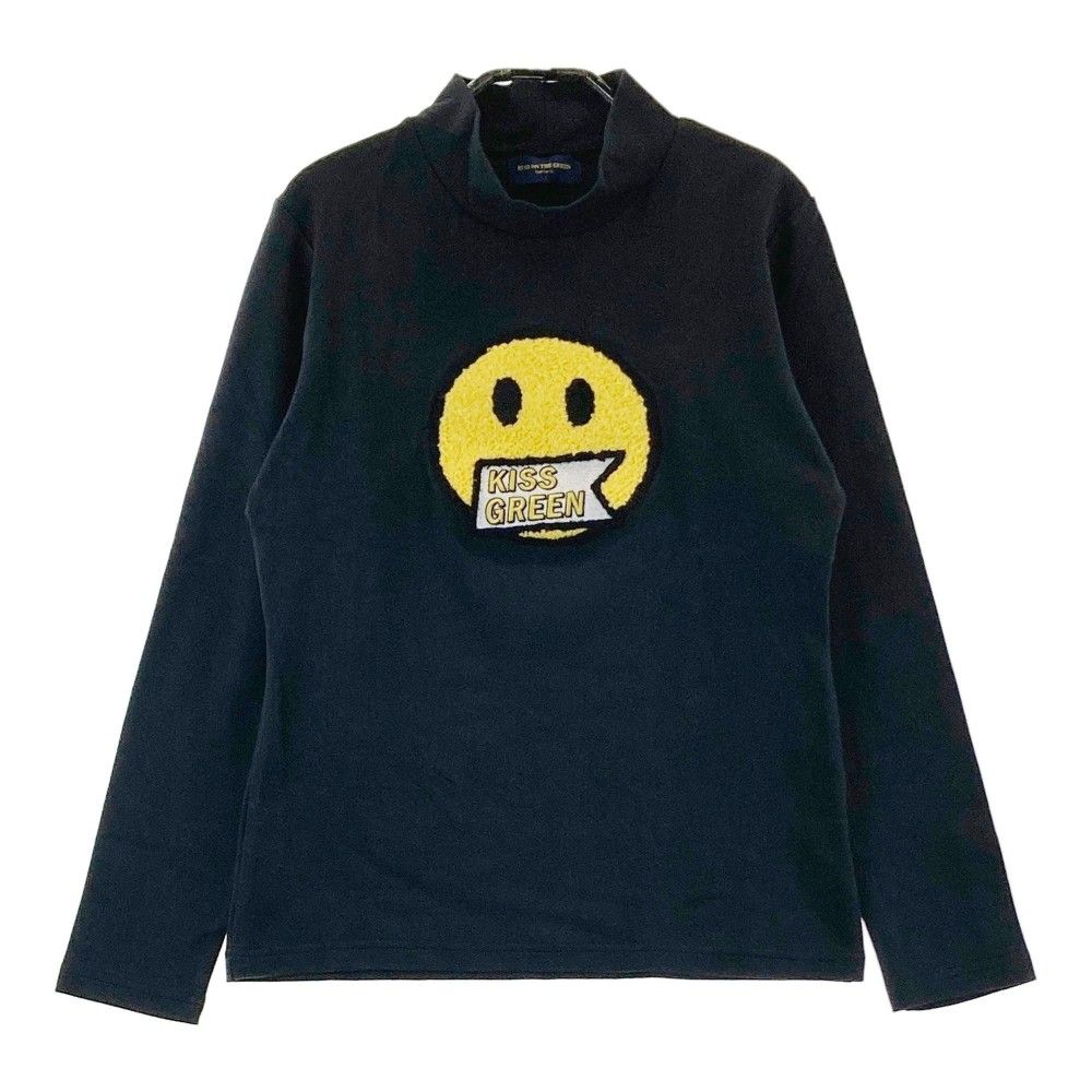 サイズ：2 KISS ON THE GREEN キスオンザグリーン  ハイネック 長袖Tシャツ  ブラック系 [240101368369]# ゴルフウェア レディース ストスト