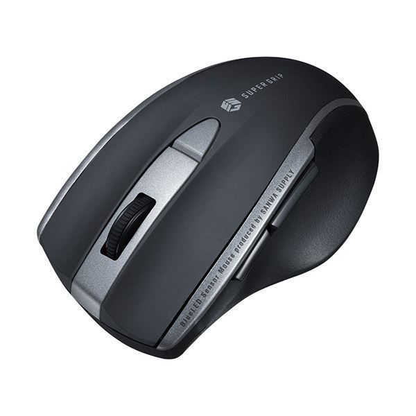 （まとめ）サンワサプライ 静音BluetoothブルーLEDマウス 5ボタン ブラック MA-BTBL167BK 1個（×3セット）