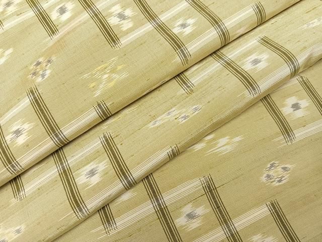 平和屋着物○本場琉球絣 紬 正絹 逸品 AABA4355ph