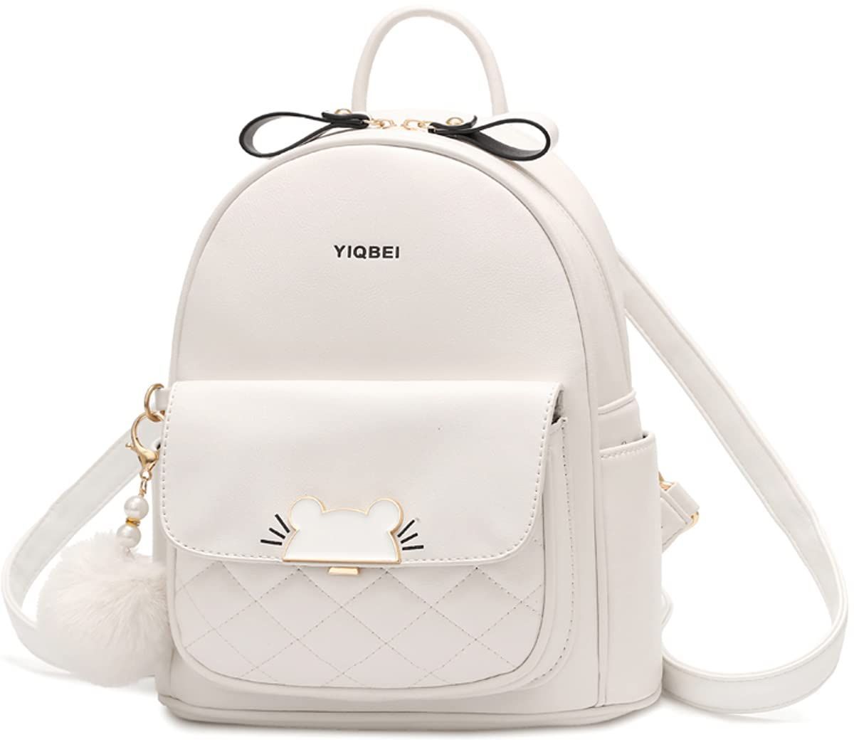 人気商品かわいい レザー 女の子 大容量 リュックサック レディース 猫金具 リュック [zhongningyifeng]