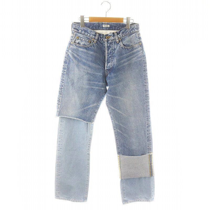 アンスクリア INSCRIRE Straight Layered Denim デニムパンツ ジーンズ