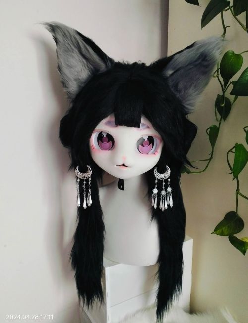 三毛猫　猫面 ネコ ファースーツ 着ぐるみ ヘッドのみ 全頭マスク ケモノ 猫面 ネコ ファースーツ 着ぐるみ ヘッドのみ 全頭マスク ケモノ