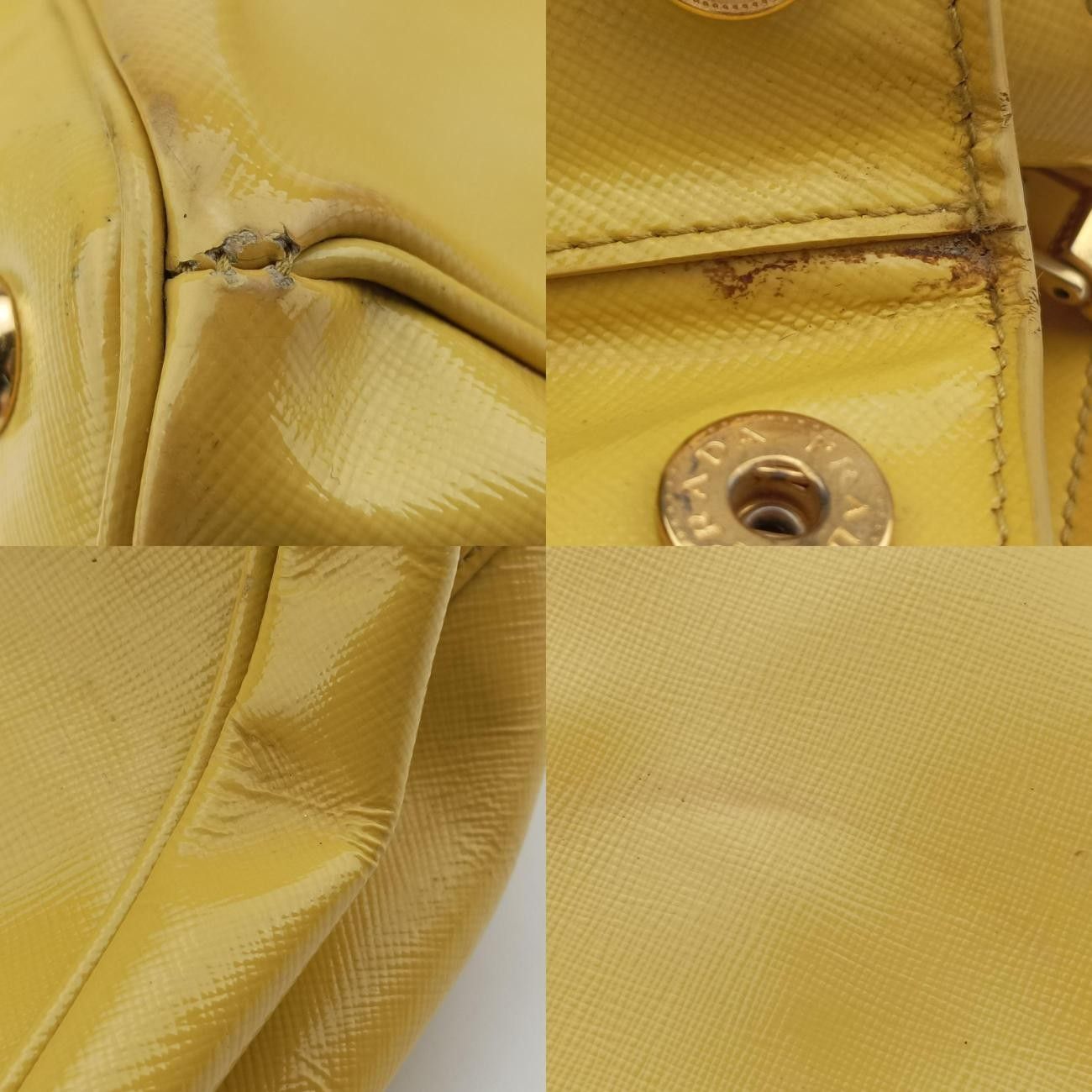 プラダPradaガレリアイエローパテントBN18747 A 173 DECORATOM_COM_BR