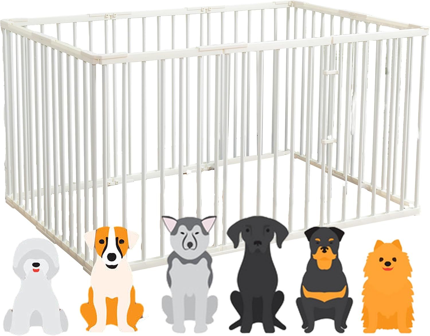 ペットサークル 犬サークル ケージ フェンス ペット柵 131x89x70cm 猫用 犬用 ウサギ用 ドア付き 扉付き ペット メッシュ ケージ ゲージ ペット用サークル 小動物 屋外 室内用