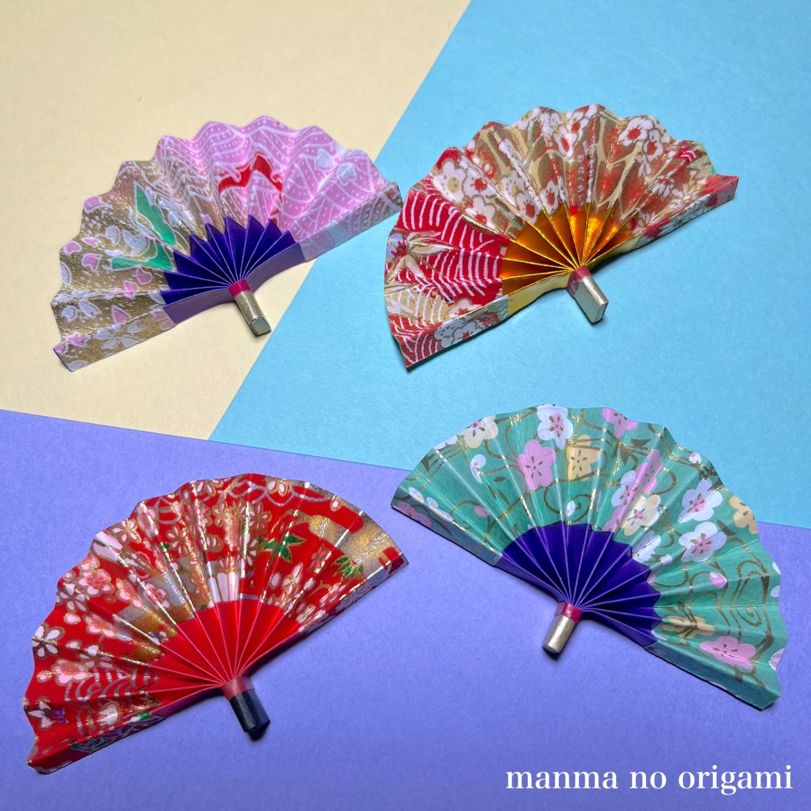 (クラフト278) カード 友禅和紙 友禅紙 年賀状 干支 午年 ミニ扇子 クラフト278) カード 友禅和紙 友禅紙 年賀状 干支 午年 ミニ扇子