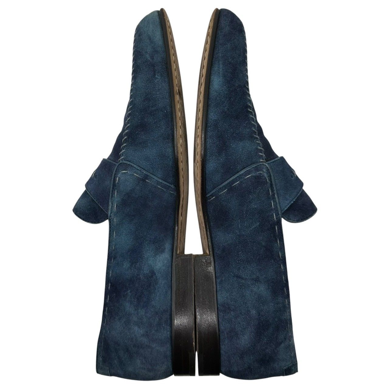 Berluti(ベルルッティ) Square Toe Stitch Blue Suede Leather