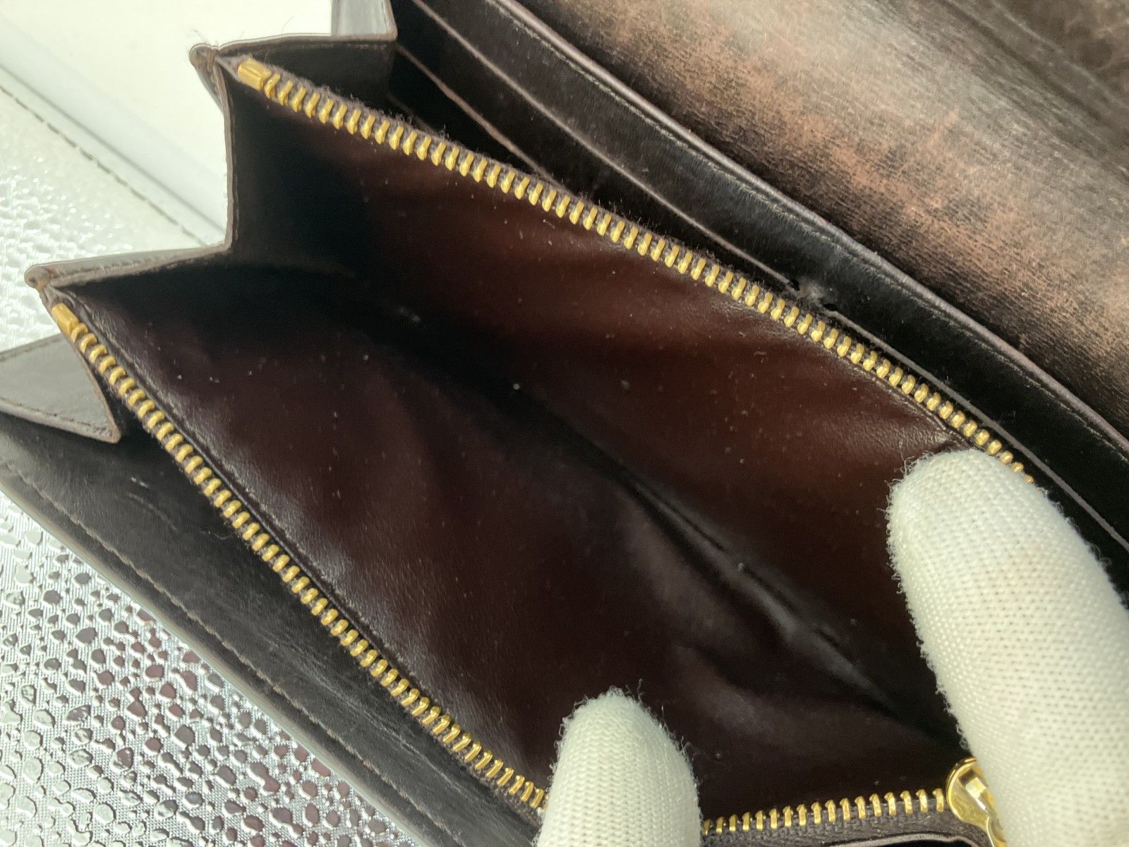 LOUIS VUITTON ヴェルニ ポルトフォイユ・サラ レイユール M91715 長