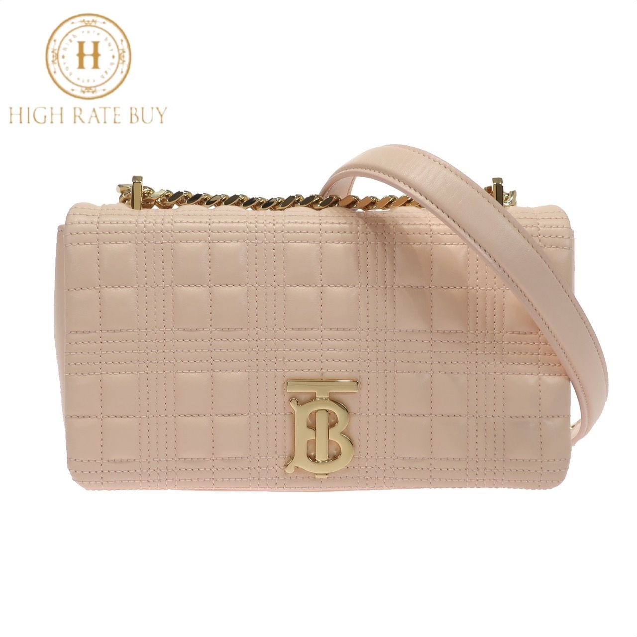 美品】BURBERRY バーバリー ローラバッグ からし キルティング レザー  