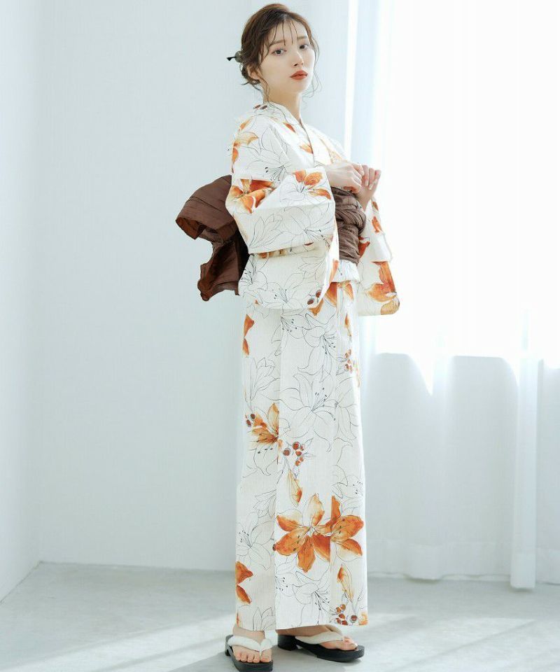 夕凪のはんなりしらべ(牡丹色)】Dita ディータ 浴衣 5点セット