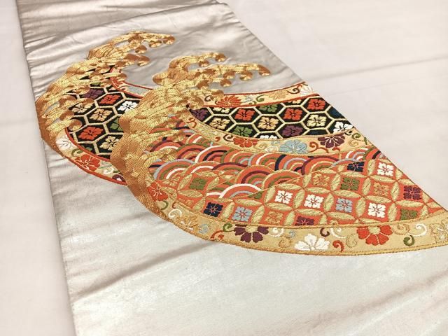 総相良刺繍 袋帯 鳥 花文様 金糸 正絹 三通 【公式通販】