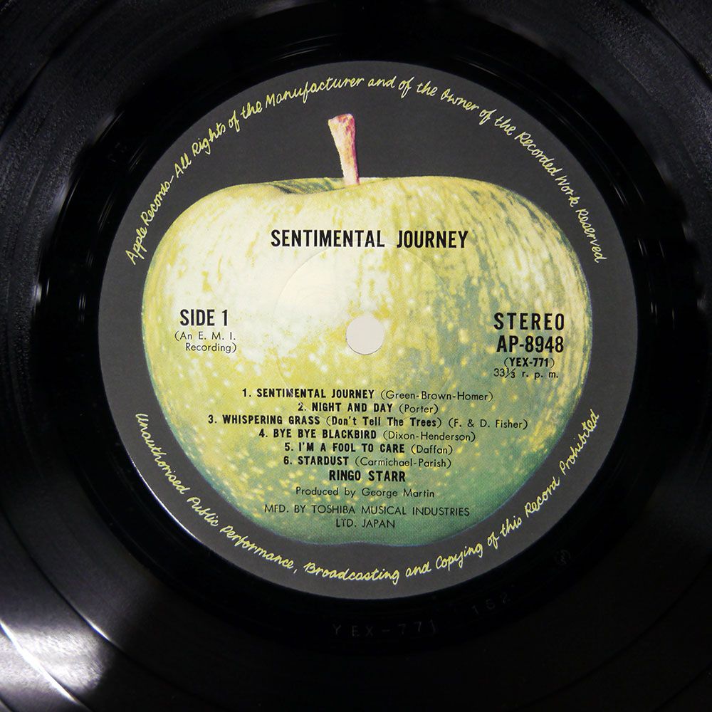 国内盤 RINGO STARR/SENTIMENTAL JOURNEY/APPLE AP8948 LP