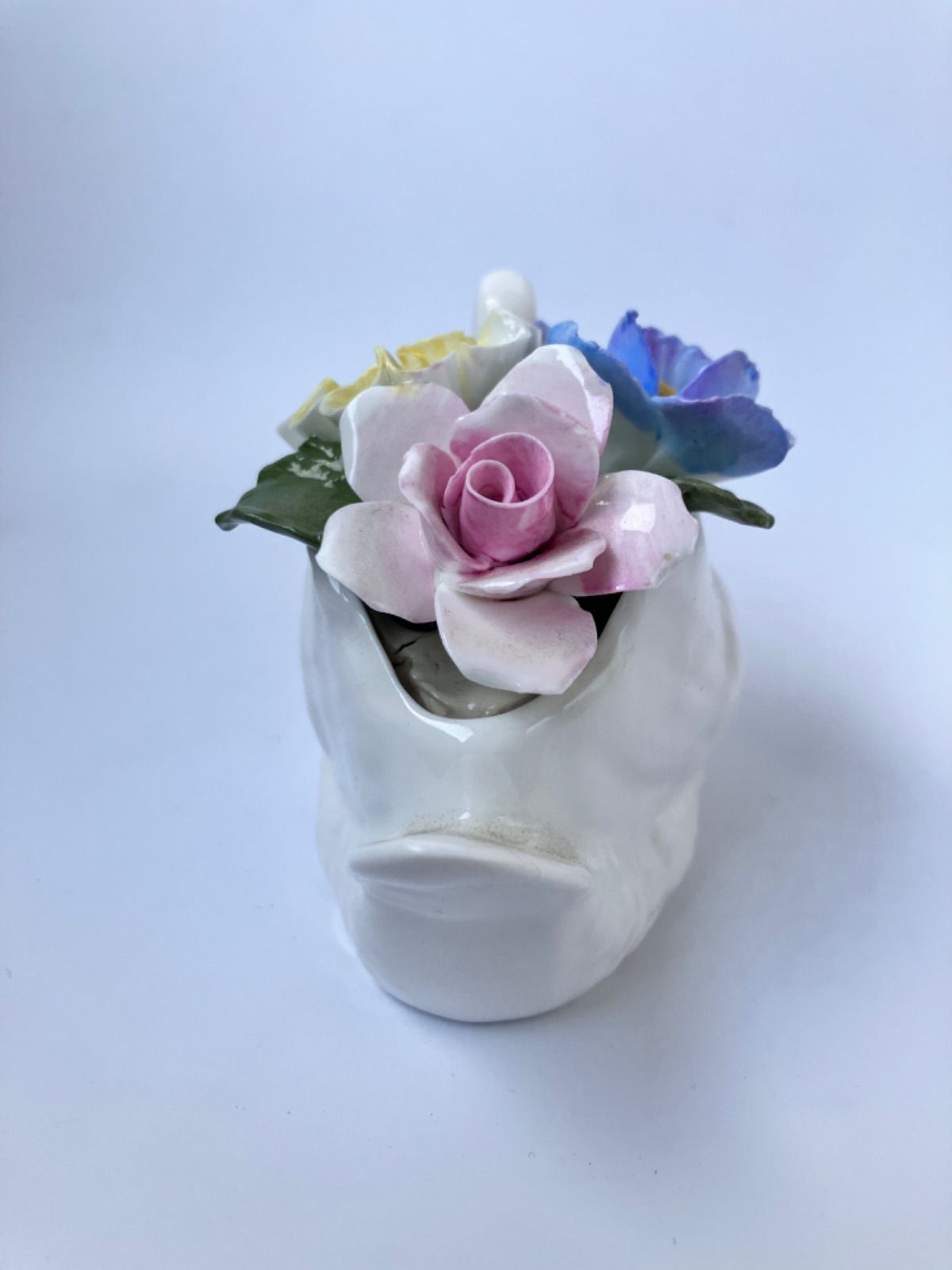 新品】Aynsley エインズレイ スワンスモール 陶花 置物 花 花の