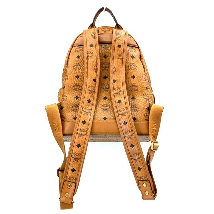 MCM エムシーエム スターク スタッズアウトライン ヴィセトスバックパック リュック ブラウン MMK8AVE61CO001