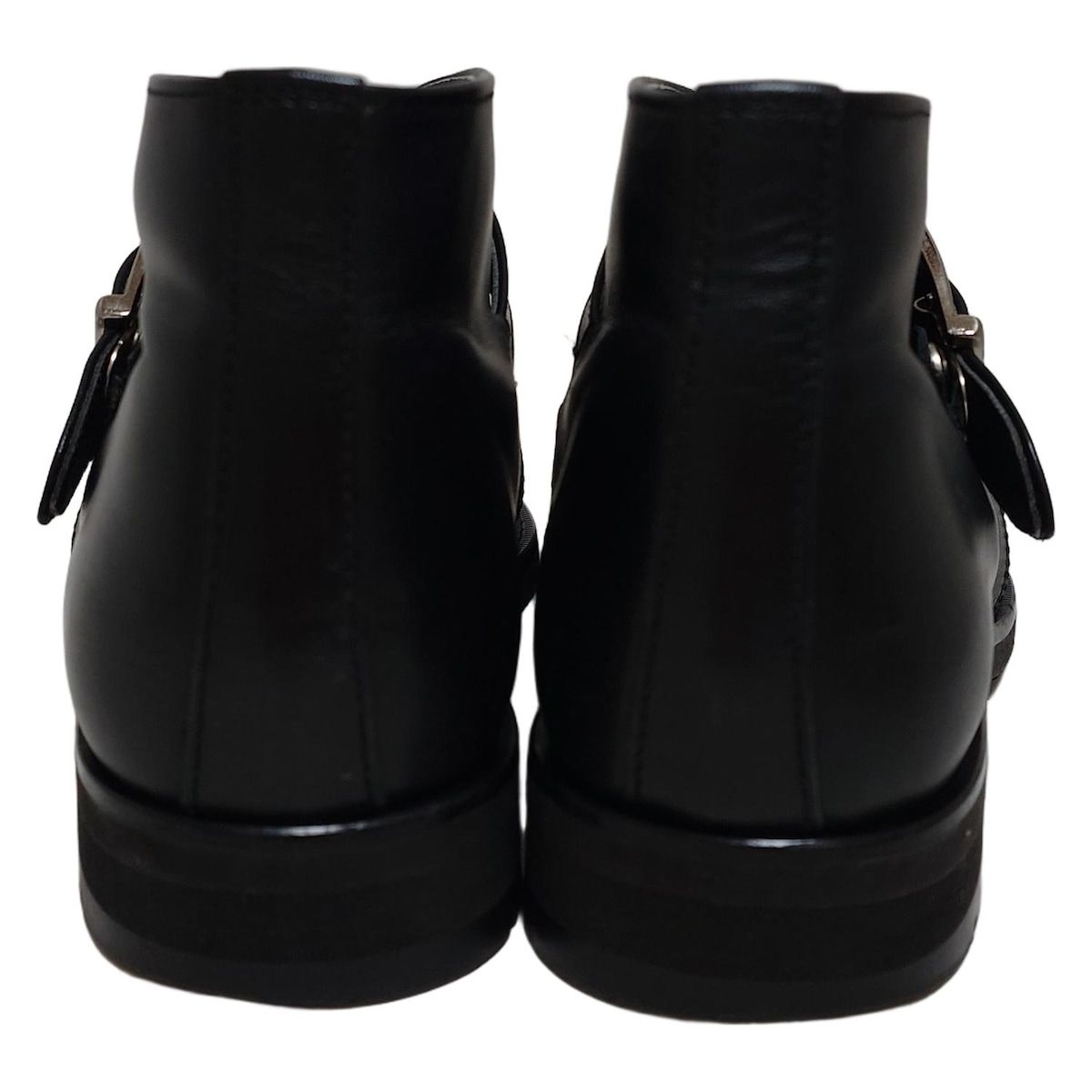 REGAL リーガル ショートブーツ 23 1|2 EEE レディース - 黒 モンクストラップ レザー KIN-KAAI_COM