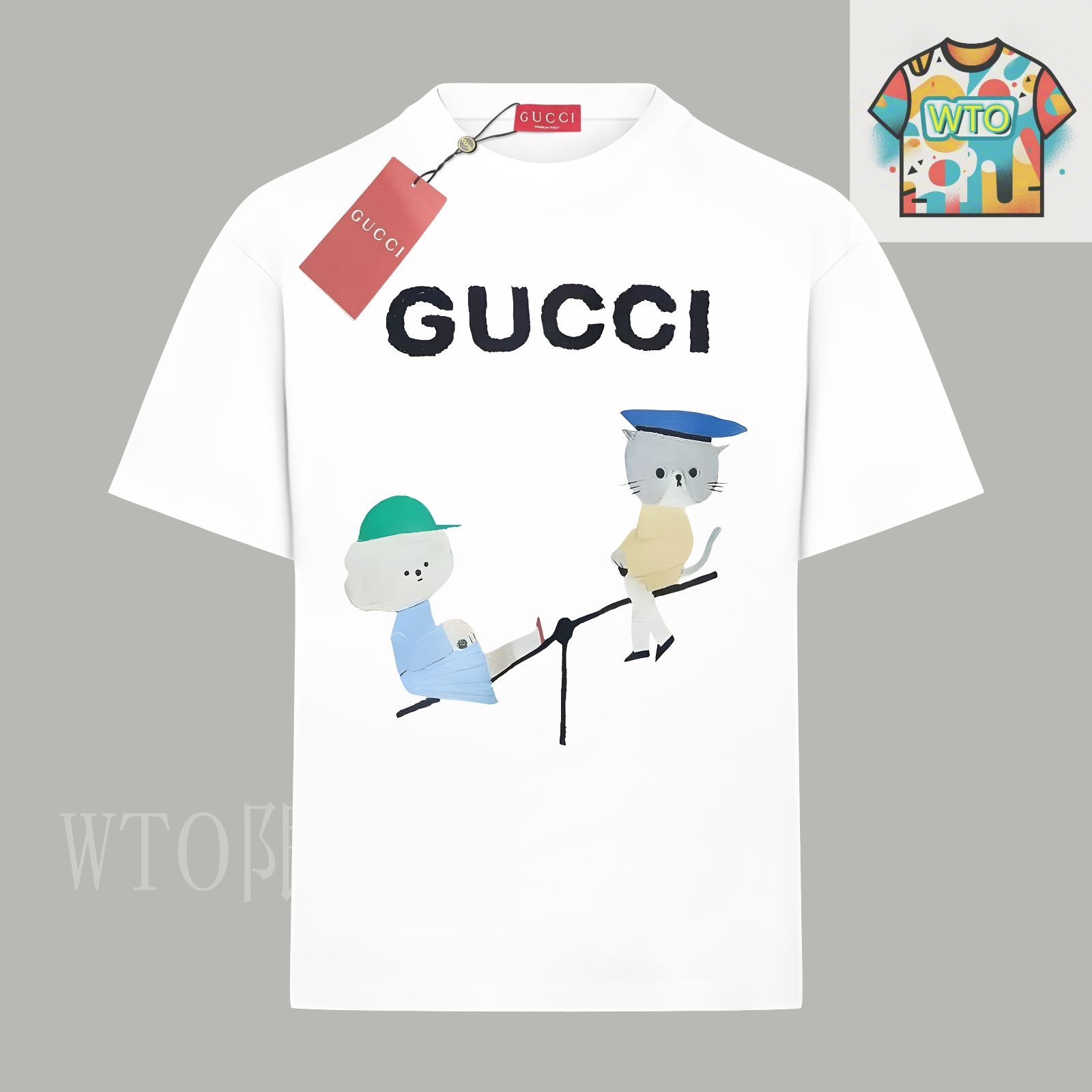 新品同様★GUCCI・キッズ アニマル ロゴプリント Tシャツ6(120/60) 新品同様☆GUCCI・キッズ アニマル ロゴプリント Tシャツ6(120