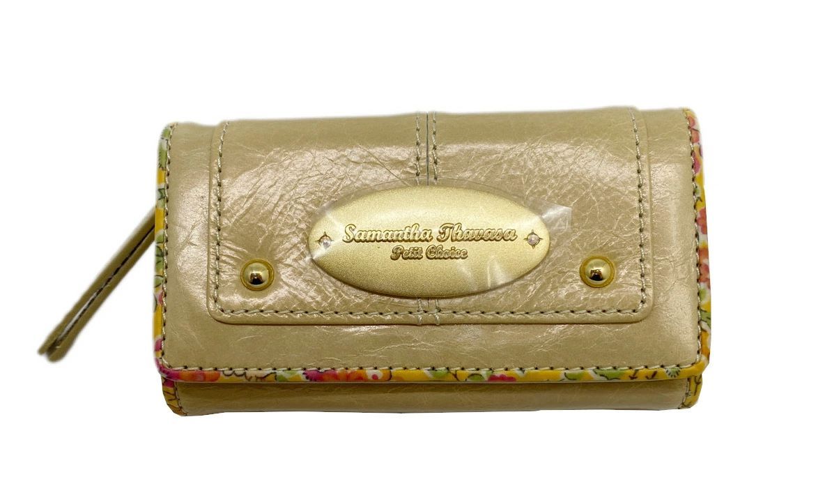 Samantha Thavasa Petit Choice サマンサタバサ プチチョイス キーケース コインケース ベージュ 小物 鍵入れ 小銭入れ フラワー柄 花柄 お洒落 レディース ブランドギャラリー東心斎橋店