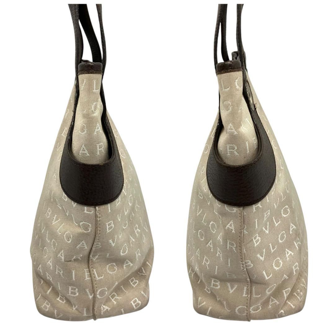 良品 2065 BVLGARI ハンドバッグ ロゴマニア ブラウン 良品 2065 BVLGARI ハンドバッグ ロゴマニア ブラウン - メルカリ