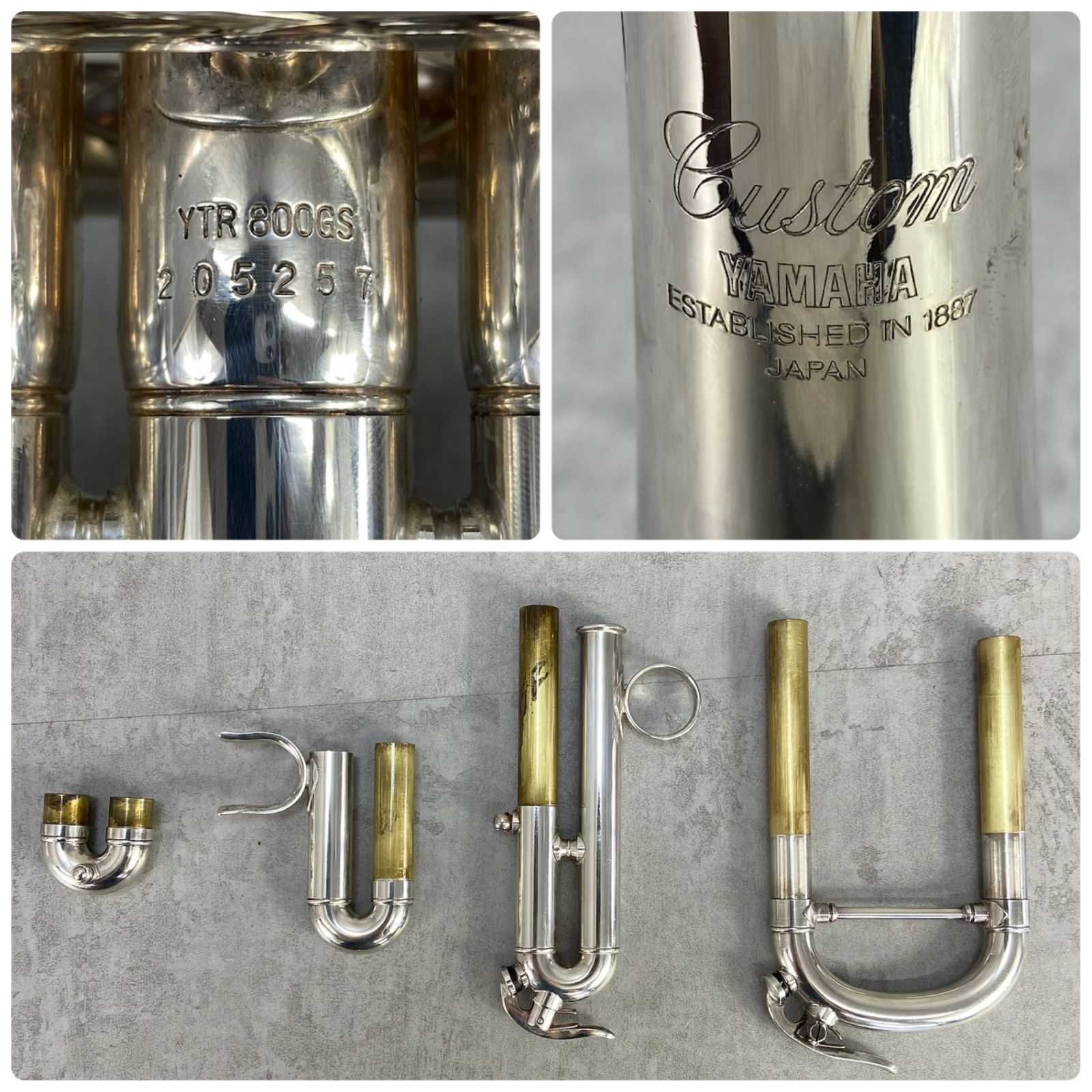 トランペット　ヤマハ　YTR-800GS　メンテナンス済　銀メッキ YAMAHA ヤマハ YTR800GS B♭トランペット trumpet 管楽器