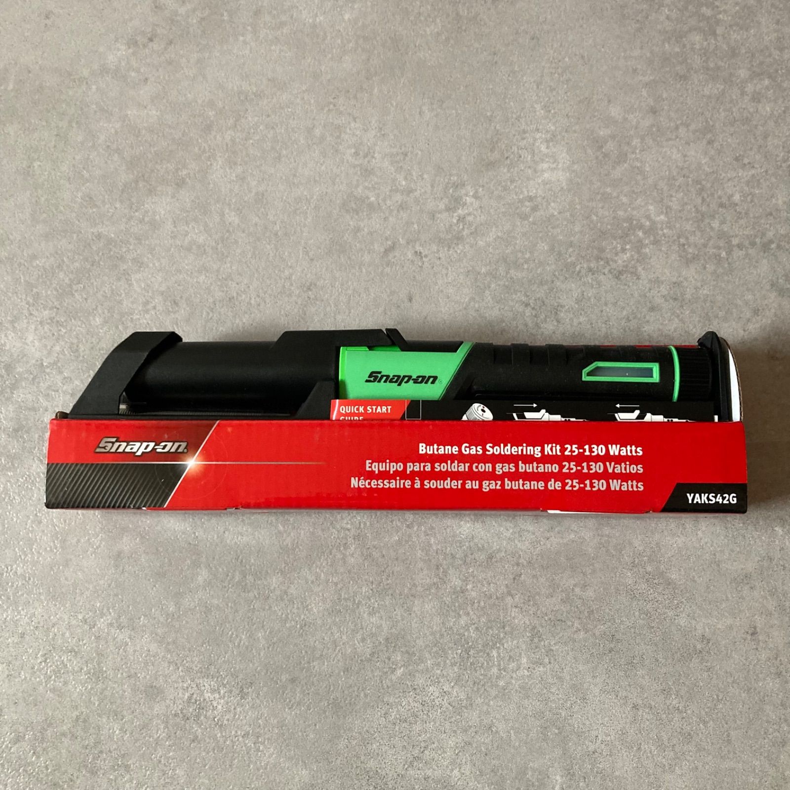 Snap-on スナップオン ブタンガス はんだこてキット 25-130ワット YAKS42G グリーン FFCRYSTALESIA_COM