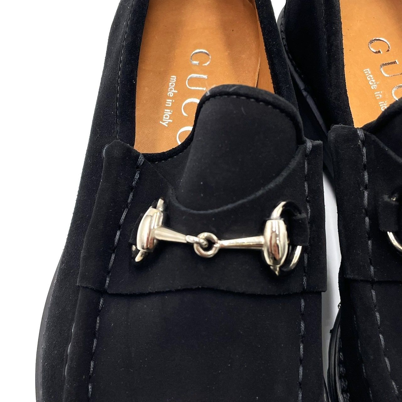 K632】GUCCI (グッチ)/スエードレザー/ホースビット/ローファー