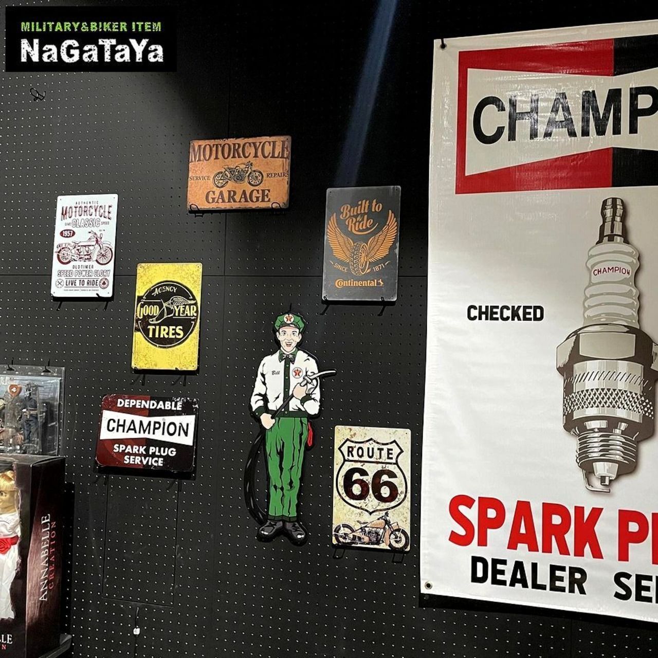 ビンテージ風 アメリカンサインボード Motorcycle GARAGE