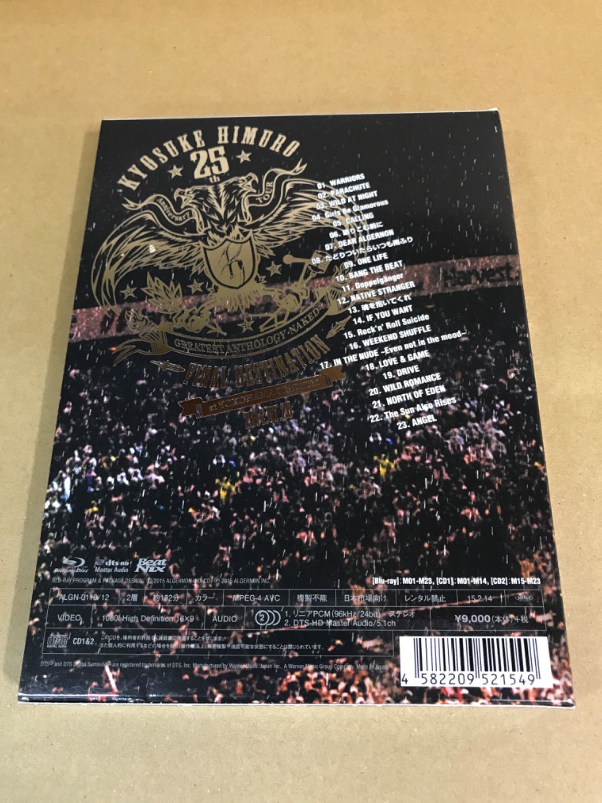 氷室京介 KYOSUKE HIMURO 25 TH TOUR -NAKED- FINAL DAY-02 Blu-ray＆DVD NQ 02 B 51712 DVD保存ケース ミュージック 