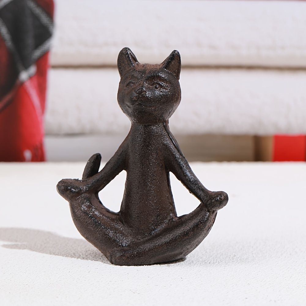 置物 オブジェ ガーデンオーナメント 瞑想しているネコ 寝そべっているネコ ヨガをしているネコ 3種類 屋外 屋内 鉄 インテリア 玄関 リビング ダイニング 装飾 庭 ガーデニング 装飾 ガーデン 可愛い ギフト インテリア用品 贈り物 雑貨 ミニサイズ STEELWINDOWSANDDOORS_COM