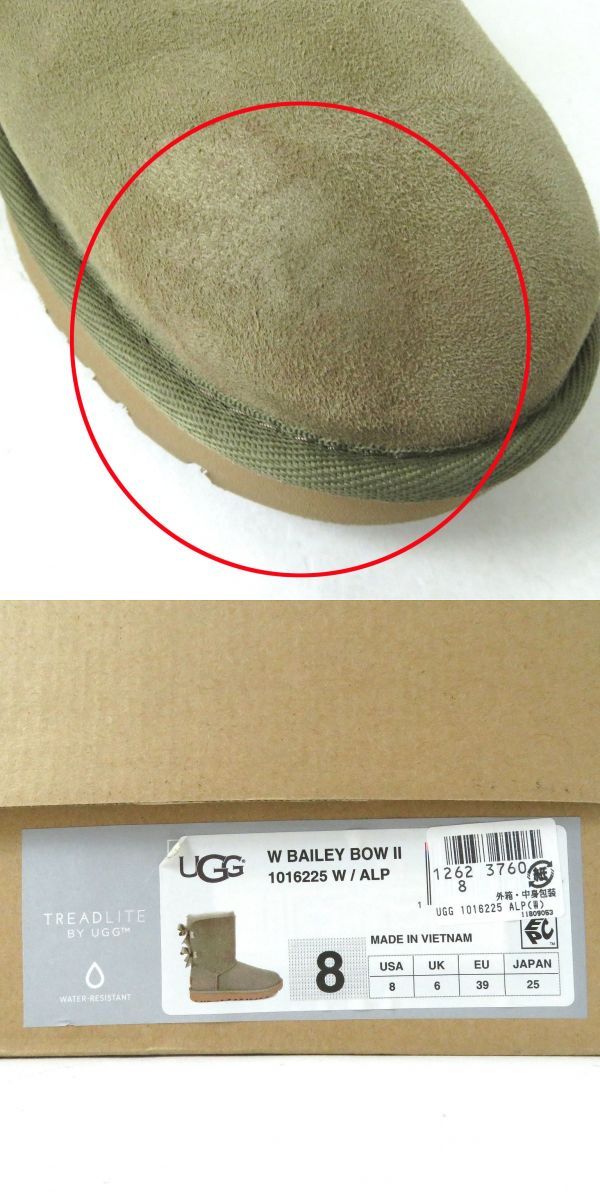 美品△UGG australia アグ 1016225 BAILEY BOW 2 ベイリー ボウ 2