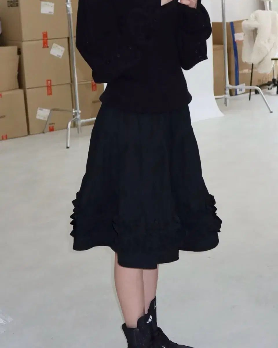 PLZPROJECT プリーズプロジェクト ミディシャーリングスカート 24fw