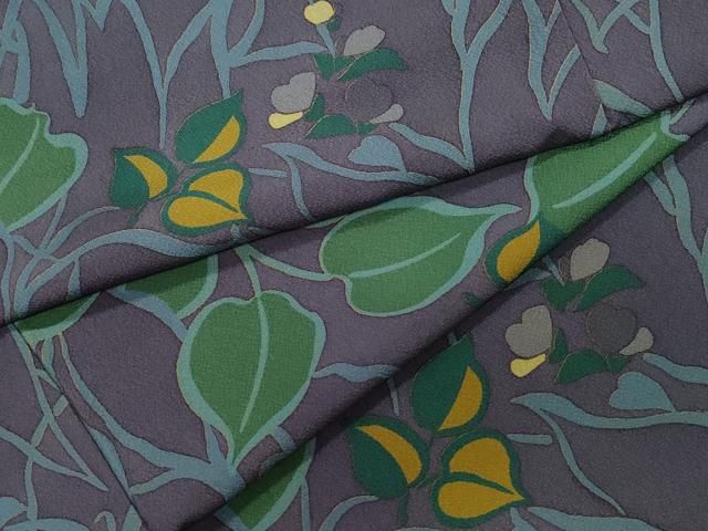 平和屋着物●上質な小紋 草花文 正絹 CAAZ1085vf