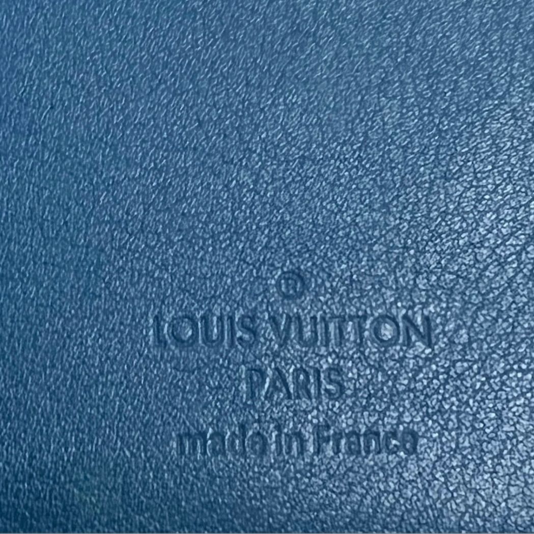 s)【美品】LOUIS VUITTON ルイヴィトン タイガ 長財布 折り財布 ブルー 