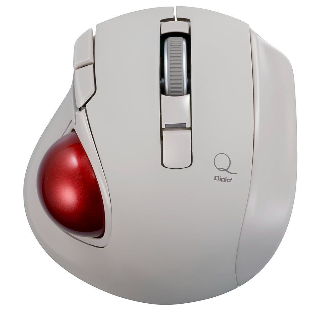 Digio2 トラックボールマウス 小型 Bluetooth 5ボタン グ