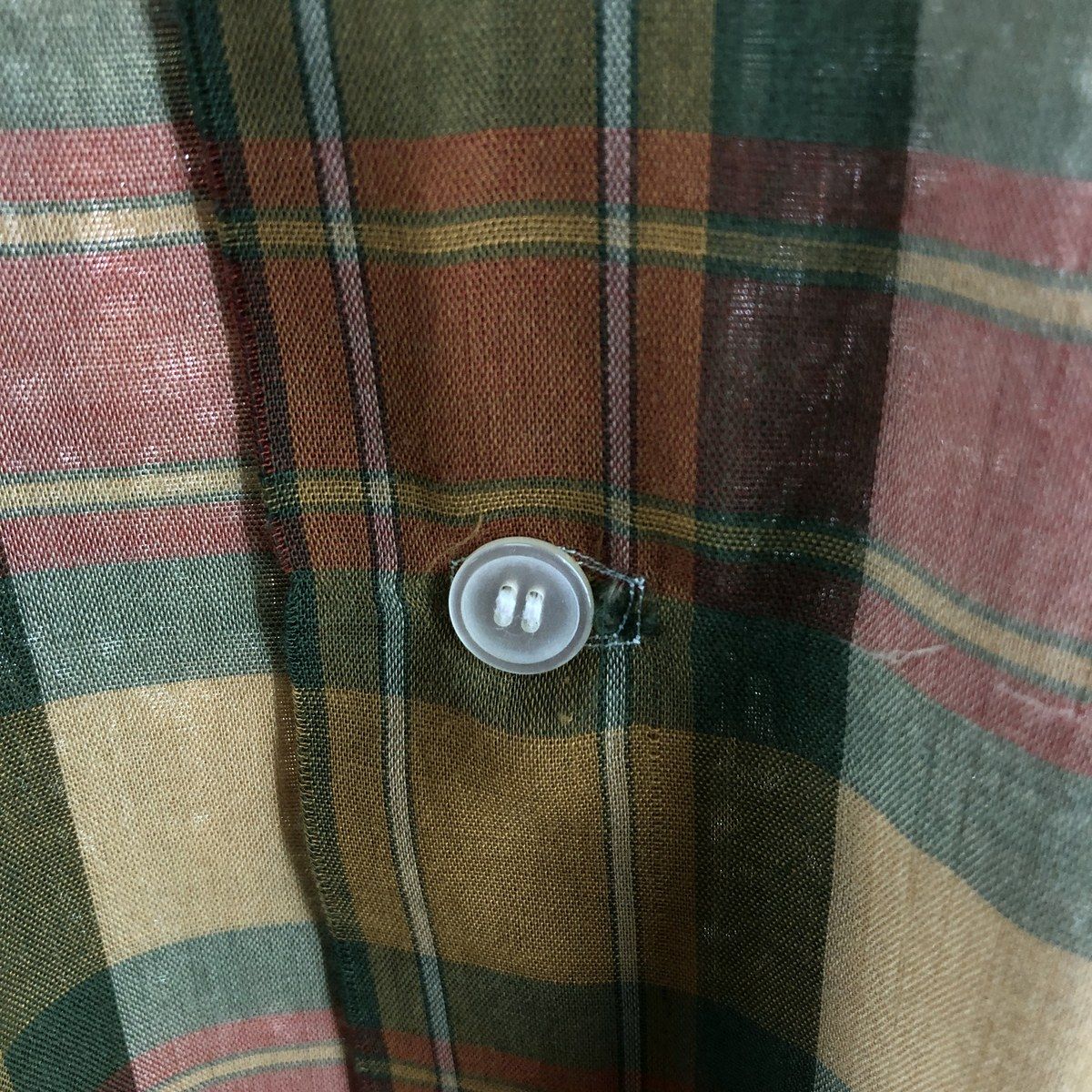 古着 70年代 シアーズ Sears PERMA PREST 長袖 チェックシャツ 