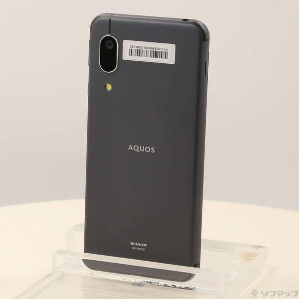 中古品〕 AQUOS sense3 lite 64GB ブラック SH-RM12 楽天 SIM